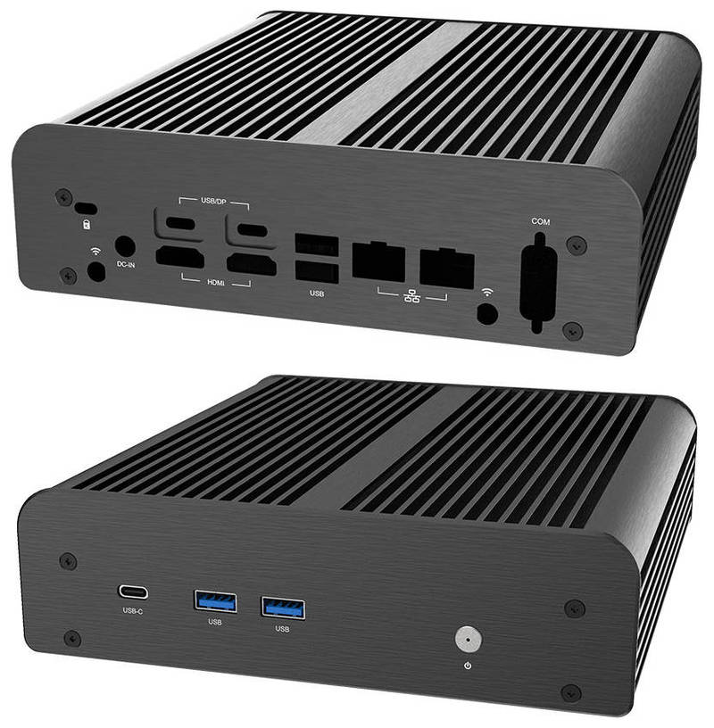 Akasa Newton N16 Enclosure (for ASUS NUC 16 Pro, dual HDMI, up to 28W TDP) <b>[A-NUC109-M1B]</b>