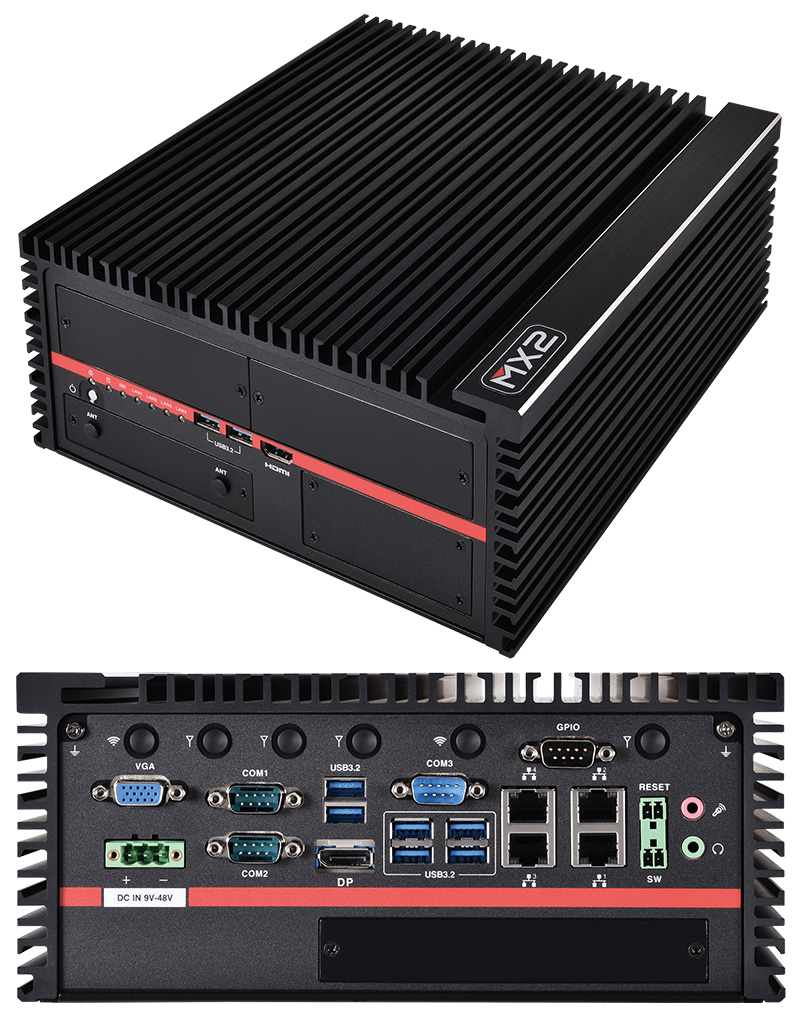 Mitac MX2-10ADP-D-FL-DX8 (Intel Raptor Lake-S, 12/13/14th Gen Intel Core-i, 4x LAN, 3x RS232) <b>[FANLESS]</b>