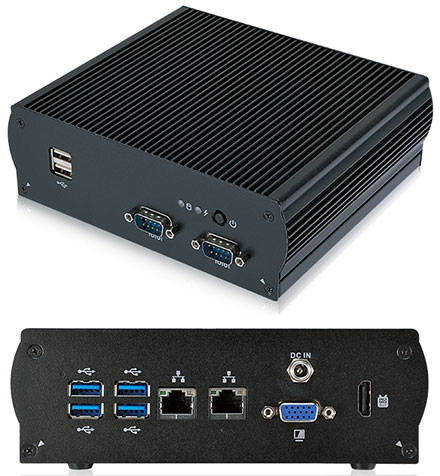 Mitac S300-10AS-WIDE (Intel Apollo Lake E3950 4x 2Ghz, 2x Gigabit LAN, VGA/HDMI, 2x RS232) [<b>FANLESS, [Extended temperature range -40�C to 60�C]</b>]