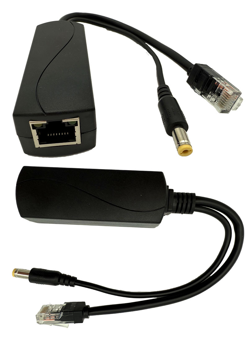 POE Injector/Splitter (POE+ IEEE 802.3af/at to 12V/2A, Gigabit LAN)