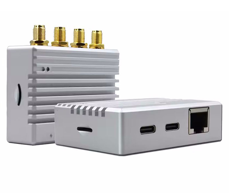 Quectel-2-LAN Adapter f. M.2 Module (USB-C, 1x 2,5 Gb LAN, 4x Antenna,  Metallcase) <br>